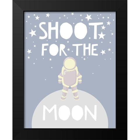 Shoot For The Stars Black Modern Wood Framed Art Print by Straatsma, Leah