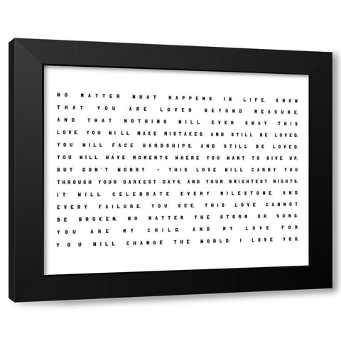 No Matter What Black Modern Wood Framed Art Print by Straatsma, Leah