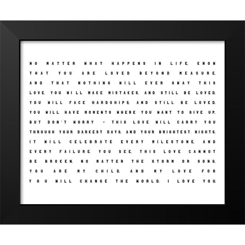 No Matter What Black Modern Wood Framed Art Print by Straatsma, Leah