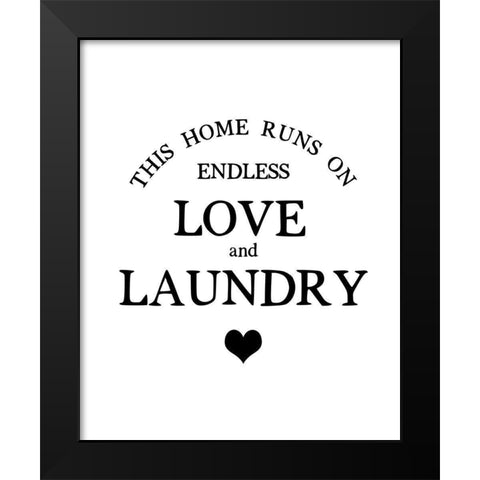 This Home Runs Black Modern Wood Framed Art Print by Straatsma, Leah