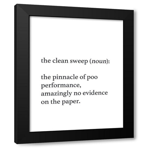 Clean Sweep Black Modern Wood Framed Art Print by Straatsma, Leah