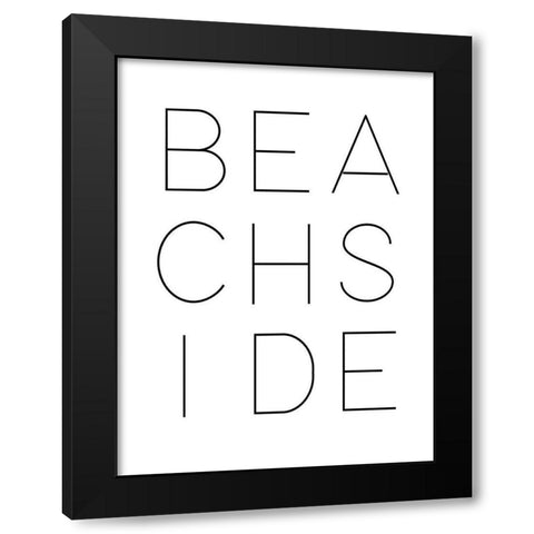Beach Side Black Modern Wood Framed Art Print by Straatsma, Leah