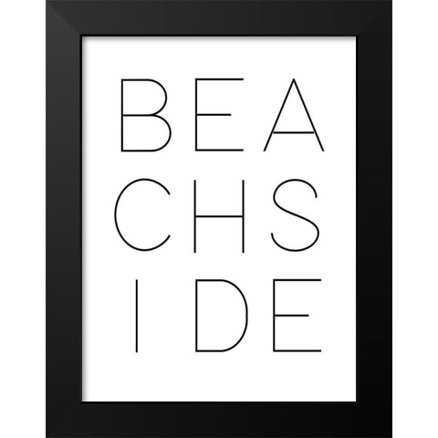 Beach Side Black Modern Wood Framed Art Print by Straatsma, Leah