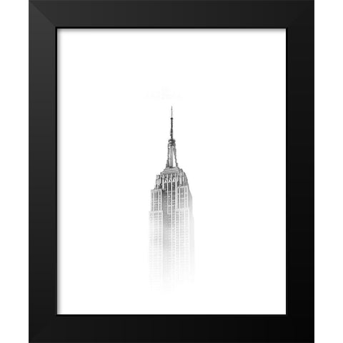 NYC Fog Black Modern Wood Framed Art Print by Straatsma, Leah