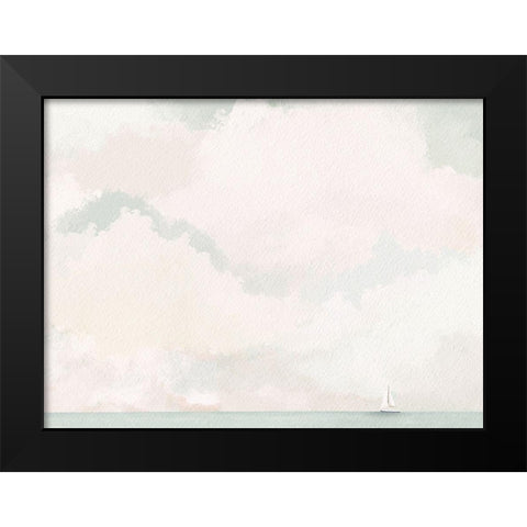 Sailing And Clouds Black Modern Wood Framed Art Print by Straatsma, Leah