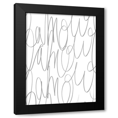 Love Notes Black Modern Wood Framed Art Print by Straatsma, Leah