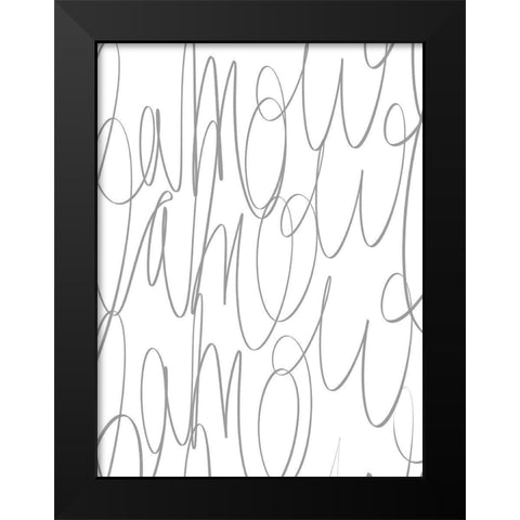 Love Notes Black Modern Wood Framed Art Print by Straatsma, Leah