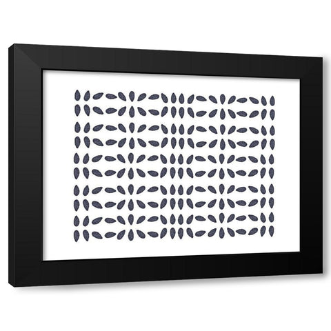 Ink Drop Black Modern Wood Framed Art Print with Double Matting by Straatsma, Leah