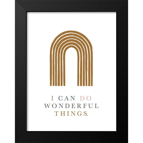 Wonderful Things Black Modern Wood Framed Art Print by Straatsma, Leah