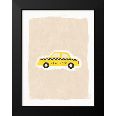 NYC Taxi Black Modern Wood Framed Art Print by Straatsma, Leah
