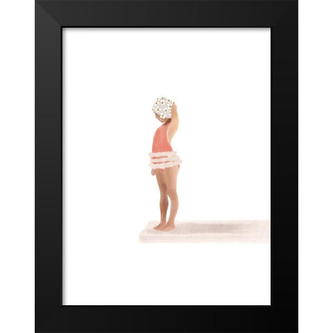 Take The Plunge Black Modern Wood Framed Art Print by Straatsma, Leah