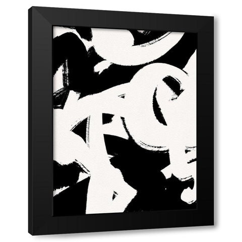 Confusion Black Modern Wood Framed Art Print with Double Matting by Straatsma, Leah