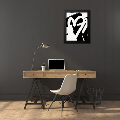 Shot Through The Heart Black Modern Wood Framed Art Print by Straatsma, Leah