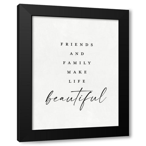Friends and Family Black Modern Wood Framed Art Print with Double Matting by Straatsma, Leah