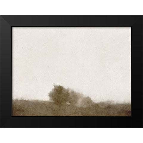 The Tree At The Edge of The Meadow Black Modern Wood Framed Art Print by Straatsma, Leah