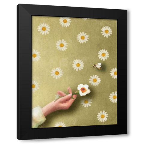 Which One Will He Choose Black Modern Wood Framed Art Print by Straatsma, Leah