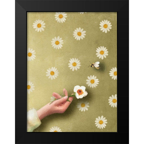 Which One Will He Choose Black Modern Wood Framed Art Print by Straatsma, Leah