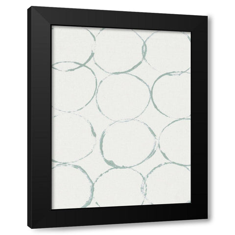 Sage Circles Black Modern Wood Framed Art Print by Straatsma, Leah