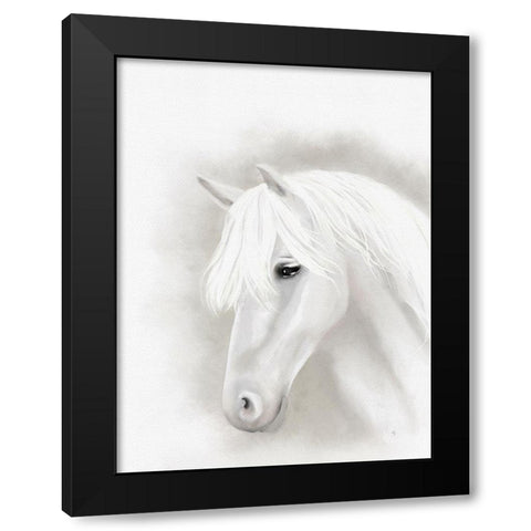 Majestic Horse Black Modern Wood Framed Art Print by Straatsma, Leah