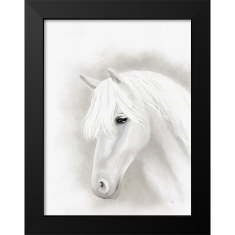 Majestic Horse Black Modern Wood Framed Art Print by Straatsma, Leah