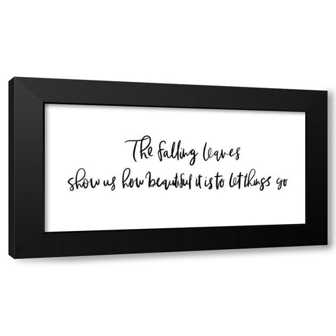 The Falling Leaves Black Modern Wood Framed Art Print with Double Matting by Straatsma, Leah