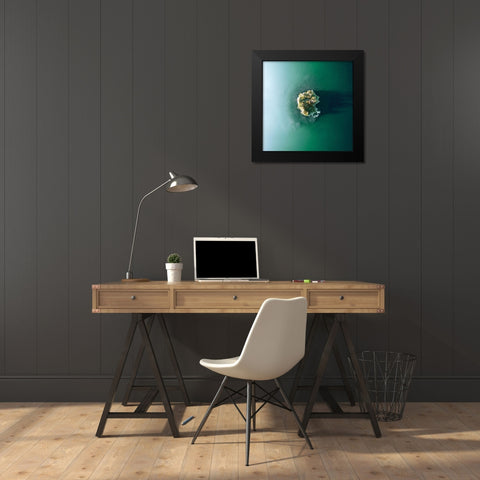 Isolation Island Black Modern Wood Framed Art Print by Straatsma, Leah