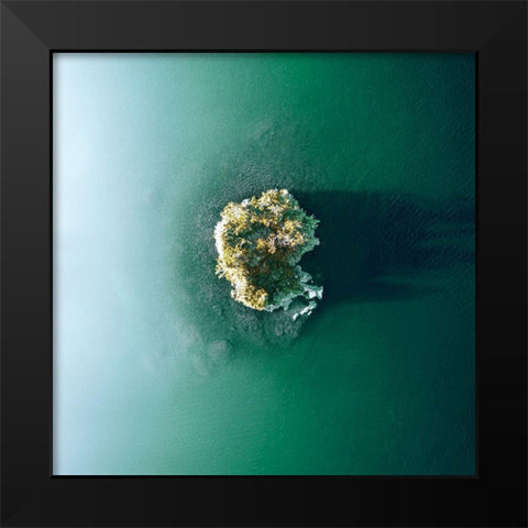 Isolation Island Black Modern Wood Framed Art Print by Straatsma, Leah