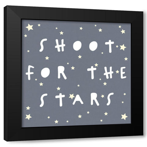 Shoot For The Stars_Square Black Modern Wood Framed Art Print with Double Matting by Straatsma, Leah