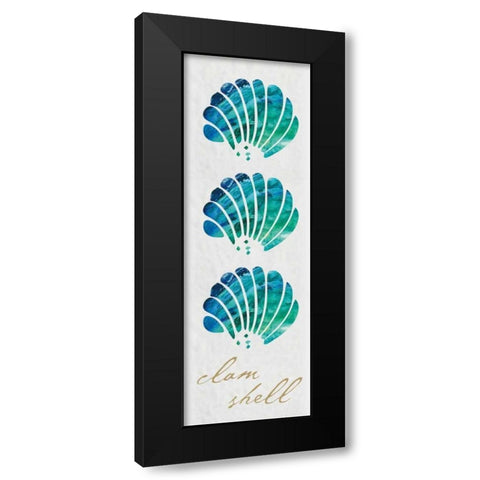 Clam Shell Panel Black Modern Wood Framed Art Print with Double Matting by Hogan, Melody