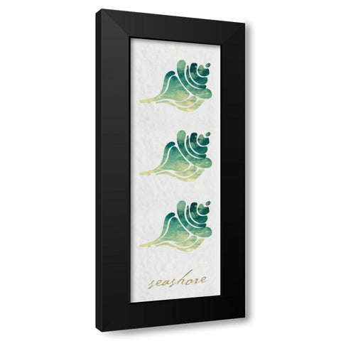 Seashore Panel Black Modern Wood Framed Art Print with Double Matting by Hogan, Melody