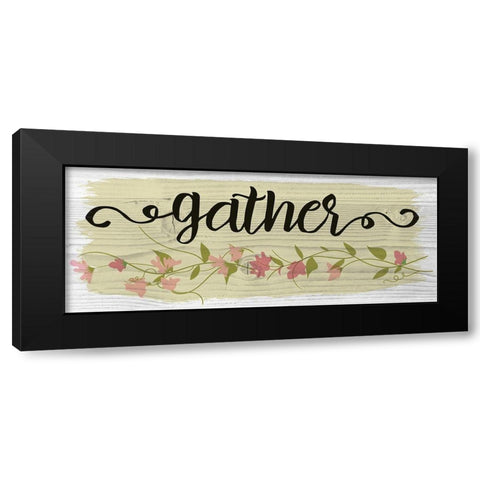 Curly Cue Gather Color 6 Black Modern Wood Framed Art Print with Double Matting by Hogan, Melody