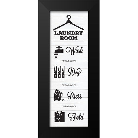 Laundry Shiplap 6 Black Modern Wood Framed Art Print by Hogan, Melody