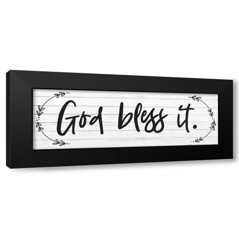 God Bless 3 Black Modern Wood Framed Art Print with Double Matting by Hogan, Melody