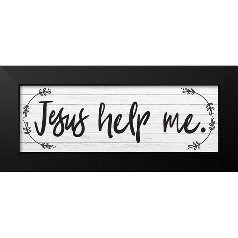 God Bless 4 Black Modern Wood Framed Art Print by Hogan, Melody