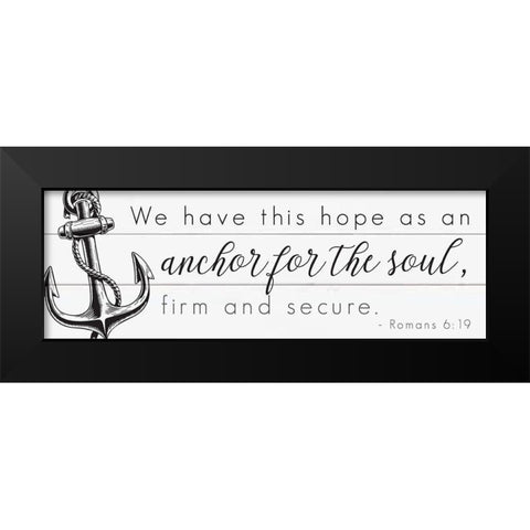 Seafaring Scriptures 1 Black Modern Wood Framed Art Print by Hogan, Melody