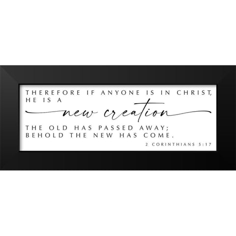 New Creation Black Modern Wood Framed Art Print by Hogan, Melody