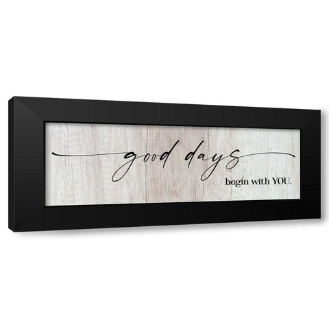 Good Days Black Modern Wood Framed Art Print with Double Matting by Hogan, Melody