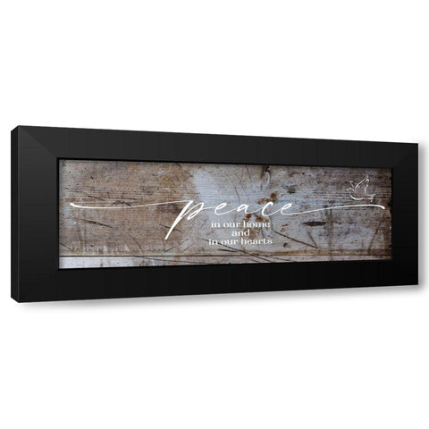 Peace Home Black Modern Wood Framed Art Print with Double Matting by Hogan, Melody