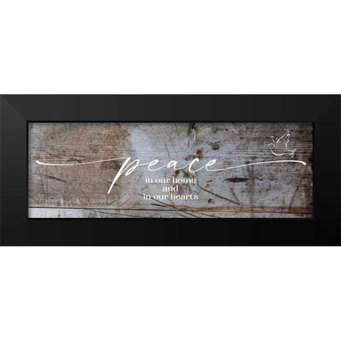 Peace Home Black Modern Wood Framed Art Print by Hogan, Melody