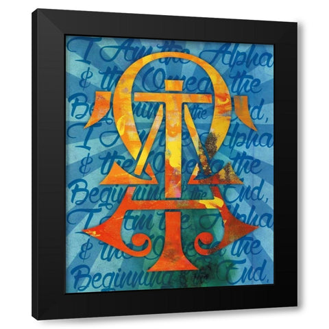 Alpha Confirmation 1 Black Modern Wood Framed Art Print by Hogan, Melody
