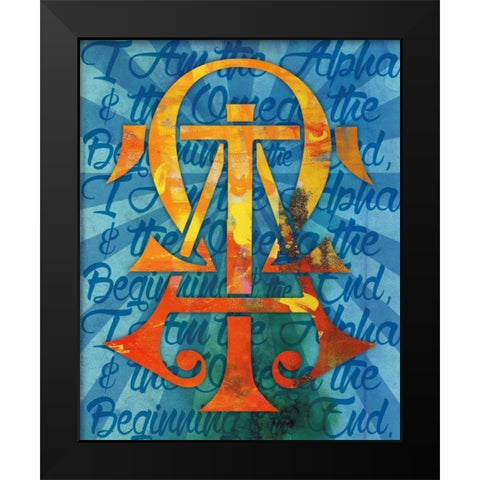 Alpha Confirmation 1 Black Modern Wood Framed Art Print by Hogan, Melody