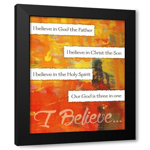I Believe Confirmation 4 Black Modern Wood Framed Art Print with Double Matting by Hogan, Melody