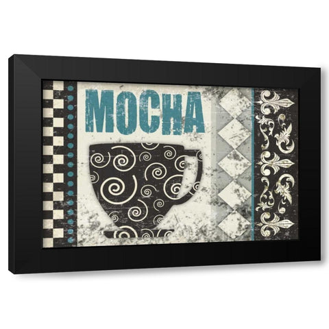 Mocha Chocolat Black Modern Wood Framed Art Print by Hogan, Melody