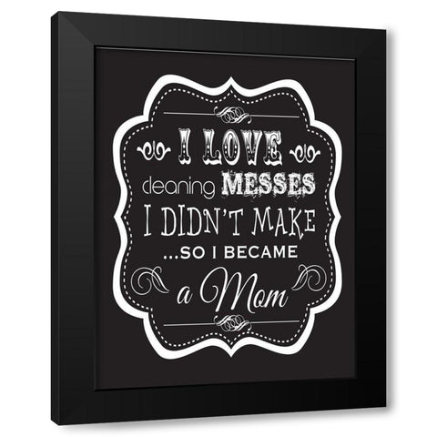 Bath Chalk 2 Black Modern Wood Framed Art Print with Double Matting by Hogan, Melody