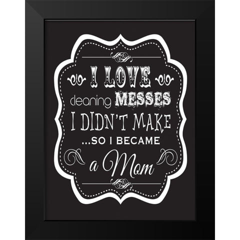 Bath Chalk 2 Black Modern Wood Framed Art Print by Hogan, Melody