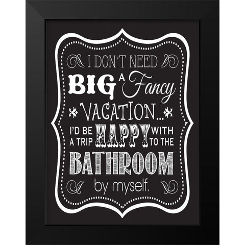 Bath Chalk 3 Black Modern Wood Framed Art Print by Hogan, Melody