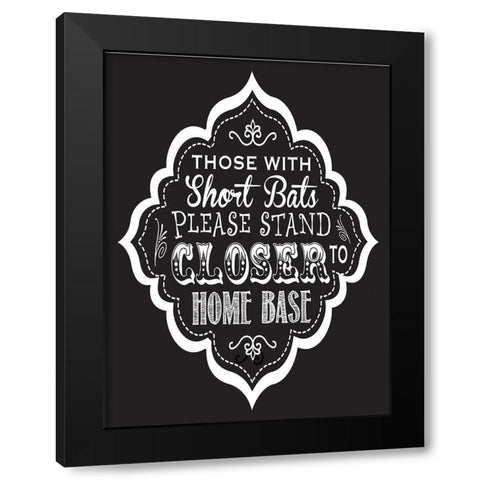 Bath Chalk 5 Black Modern Wood Framed Art Print with Double Matting by Hogan, Melody