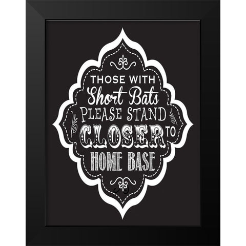 Bath Chalk 5 Black Modern Wood Framed Art Print by Hogan, Melody