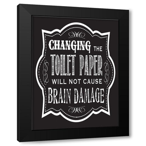 Bath Chalk 8 Black Modern Wood Framed Art Print with Double Matting by Hogan, Melody