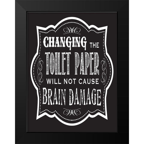 Bath Chalk 8 Black Modern Wood Framed Art Print by Hogan, Melody